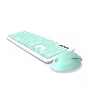 큐센 사무용 무선 버티컬 키보드마우스세트 MK280 민트 손목보호 1개 부품 소모품 자재 파츠