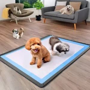 강아지 고양이 겸용 방수 펫매트 대형 배변패드 전용 매트 미끄럼방지 다회용 애견매트 92X64