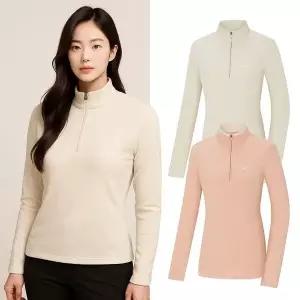 [하프클럽/콜핑]콜핑 여성 겨울 플리스 보온 긴팔 등산 집업 티셔츠 소리아(