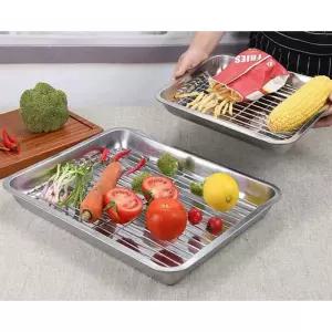 튀김기거치대 스테인리스 기름 제거대 식빵 바베큐