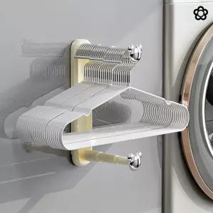 접히는 옷걸이 수납 정리대 접이식 벽 부착 틈새