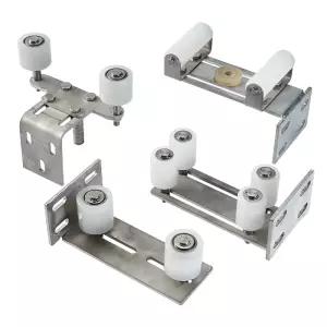 대문바퀴 스텐 도어 가이드 휠 상부 클램프 A (휠 50x50 201)