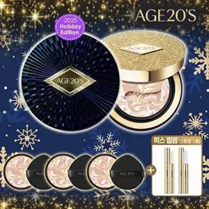 [에이지투웨니스][믿쓰진]AGE20S 홀리데이 에디션! 앰플 에센스 팩트 럭스 골드 패키지(본품*2+리필*3+립