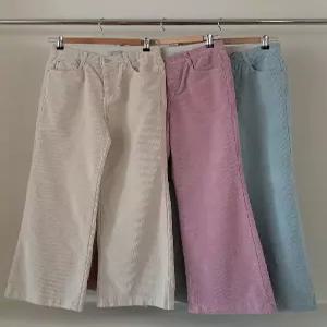 밀키드 코듀로이 스판 와이드 세미부츠컷 팬츠 (3color)