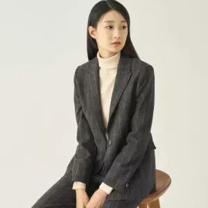 [지센] Z-셀렉션 수입소재 스파클 체크 자켓 LFFJNA02_DG