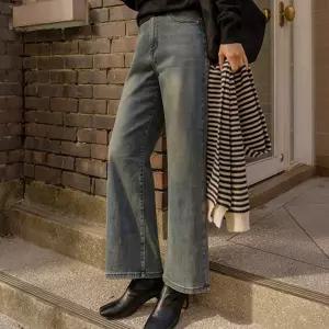 히트웜 발열기모 빈티지워싱 데님(숏/기본/롱)