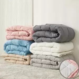 {고정밴드} 폭신폭신 알러지케어 두툼 토퍼 패드 SS Q 단색 호텔 침