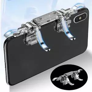 6 손가락 Pubg 모바일 게임 컨트롤러 게임 패드 트리거 L1 R1 아이폰 안드로이드 용 조준슈터 버튼 조이스