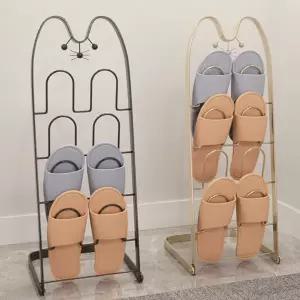 슬리퍼 거치대 선반형 다용도 접이식 실내화 거치대 현관 다단 철제 욕실정리선반 욕실수납선반