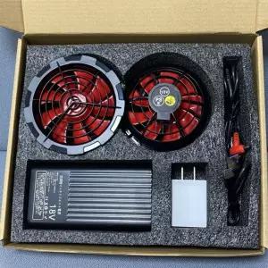 (철있네) 선풍기옷 작업복 조끼 배터리 용접 냉각팬 공사장