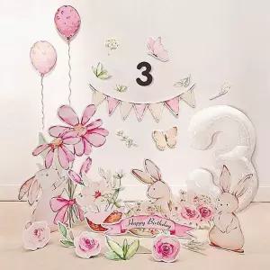 돌상 포토존 샤워 사진배경 백일 생일 꾸미기 스탠드 토끼