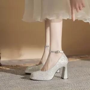 가보시웨딩슈즈 웨딩슈즈 가보시 통굽 힐 글리터