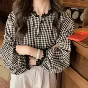 [하프클럽/드넬]모티브넥체크블라우스DWB53473A