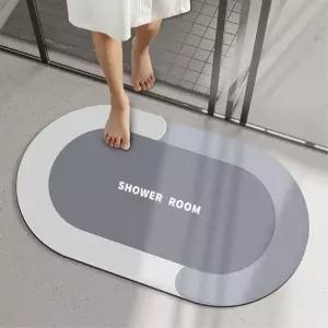 욕실 주방 투톤 그레이 논슬립 규조토 발매트 오피스텔 숙박업소 원룸 선물용 발판