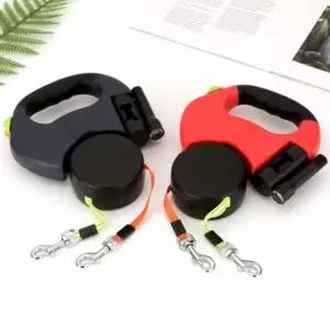 강아지두마리 야간산책 LED조명 자동리드줄 노령견 시츄 말티즈 반려견 푸들 동시산책