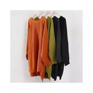 아이우먼 빅사이즈언발니트티 w106L501 롱루즈나그랑심플니트 EB