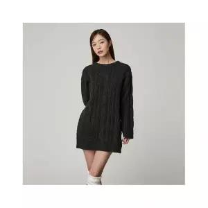 [본사직영] [플라스틱아일랜드]울블렌디드 롱 케이블 니트 풀오버 PQ4KL181