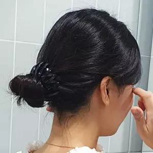 [하프클럽/셀러허브_여성트랜드패션]올림 똥 블랙 만두핀 집게핀 머리