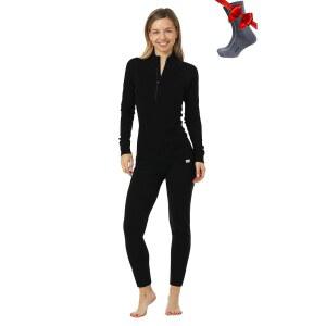 메리노텍 여성 u2019 울 집업 세트 미들급 베이스 레이어 & - 보온 바텀 메리노 헤비급,