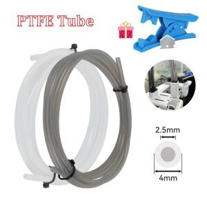 Bambu Lab Ptfe 튜브 2.5mm 4mm P1S P1P AMS A1 미니 소형 3D 프린터 테프론토 파이프 X1C 커넥터 흰색 회
