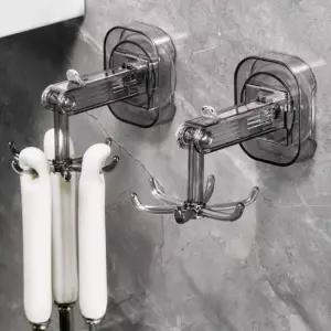 현이몰 무타공 압착 후크 조리도구 수납 다용도 회전 걸이 회전걸이 조리도구걸이 행주걸이 압착행거