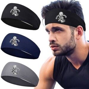 남성 여성용 머리띠 남성용 3팩 쿨링 탄력 요가 체육관 운동 선물용