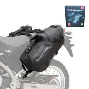 [미국배송] 라이노워크 모터사이클 새들백 방수 팬니어 테일 사이드백 모터 파워스포츠 러기지 대부분의 어드벤처 여행 장거리 18L(9L*2) 블랙 1켤레