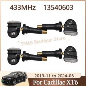 4개 433MHz 13540603 TPMS 센서 타이어 공기압 모니터링 시스템 캐딜락 CT6 XT4 XT5 XT6  호환 이쿼녹스 트
