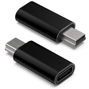 USB C - 미니 소형 어댑터 2개입 호환 Hero 3 MP3 블랙박스 카메라용 Type-C 암 수 컨버터