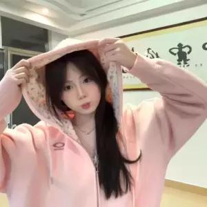 여성 미리준비 야구 점퍼 추동 플라워 배색 스위트 스쿨 가디건 후드 슈퍼히트 큐티 코트 OOTD4