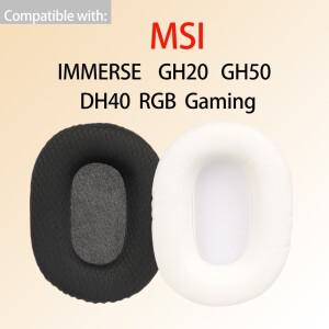 [호환품]MSI IMMERSE GH20 DH40 RGB 게임용 헤드폰 이어 패드 쿠션 교체용 이어패드 블랙 화이트 가죽 폼