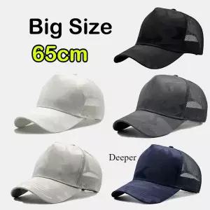 여름 빠른 건조 남성용 더 깊은 야구 모자 위장 빅 사이즈 메쉬 아빠 플러스 65cm 스냅 백