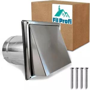 FilProfi - 벽 통풍구 커버. 집 밖 배기 덕트 키트. 주방 선풍기 건조기 디플렉터. (4인치)