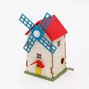 DIY 오르골 조립 풍차 디자인 수동 음악 상자 만들기 (WFJ4PMP)