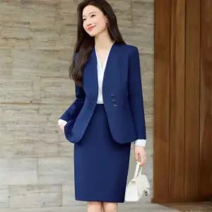 여자 정장세트 가을 겨울 싱글 정장 세트 면접 출근 바지 원픽4