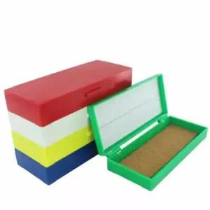 과학 실험용 슬라이드 박스 5색 현미경 표본 정리함 과학교구 (WFJ64SC)
