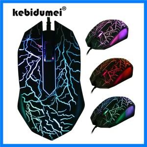 USB 유선 마우스 범용 LED 다채로운 컴퓨터 게임 마우스 LOL 게이머 2400 인치 당 점을위한 Dota 2 용 전문