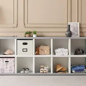 벽책장 폭좁은책장 거실서재 2단 10칸 LY640