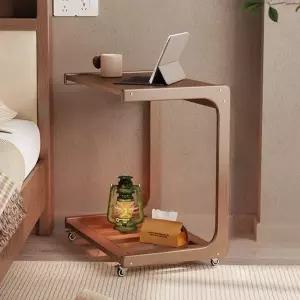 이동식 사이드 테이블 투명 거실 쇼파 원목 탁자