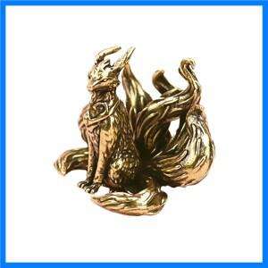 미니어처 골동품 황동 럭키 9 꼬리 여우 인형 풍수 장식 구리 동물 미니 오피스 데스크탑 공예 홈 장식