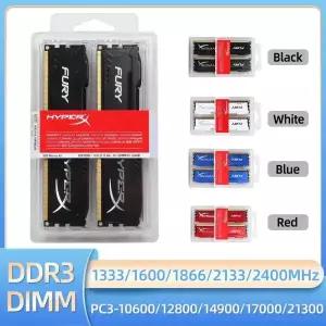 HyperX Fury Memoria DDR3 8GB 16GB2x8GB 키트 RAM 1600MHz 1333MHz 1866MHz 2133MHz 2400MHz 데스크탑 RAM