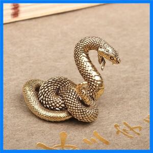 빈티지 구리 뱀 장식 차 애완 동물 골동품 동물 보아 인형 미니어처 거실용 홈 장식 액세서리