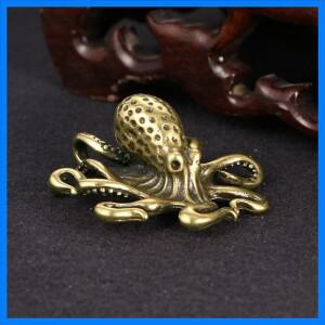 황동 문어 홈 인테리어 골동품 구리 동물 인형 미니어처 책상 장식 액세서리 크리 에이 티브 테이블 차 애