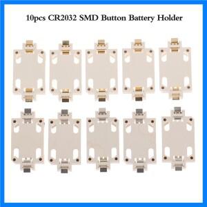 CR2032 Cr2025 Bs-6 SMD 소켓 케이스에 대 한 10Pcs 흰색 하우징 금도금 주석 도금 단추 배터리 홀더