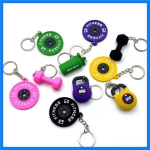 새로운 트렌드 웨이트 피스 바벨 키 체인 체육관 선물 체육관 사랑 웨이트 피스 분리형 바벨 열쇠 고리 참