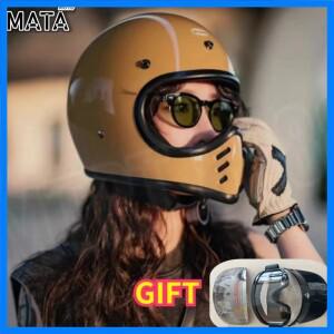 뾰족한 코 작은 헬멧 크롬 실버 림 레트로 오토바이 유리 섬유 헬멧 남성과 여성을위한 사계절 풀 페이스