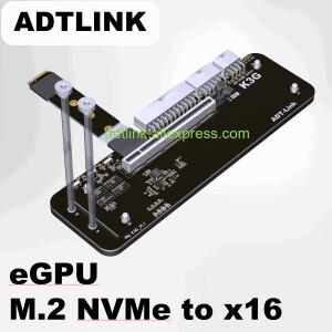 ADTLINK R3G K3G eGPU 어댑터 M.2 NVMe 에지 투 PCIe x16 커넥터 PCIe3.0 4.0 x4 익스텐더 (NUC/ITX/STX/노