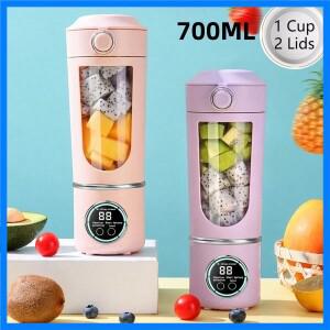 쉐이크 스무디를위한 새로운 휴대용 주스 메이커 블렌더 700ML 여러 색상 12 블레이드 빠른 혼합 2 In 1 블