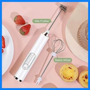 전기 거품기 믹서 털 비터 교반기 3단 커피 우유 음료 거품기 USB 충전식 휴대용 식품 블렌더 털