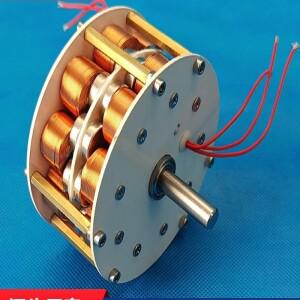 삼상 AC 영구 자석 브러시리스 발전용 마이크로 이중층 디스크형 철심 발전기